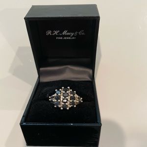 NATURAL BLUE SAPPHIRE STERLING SILVER RING